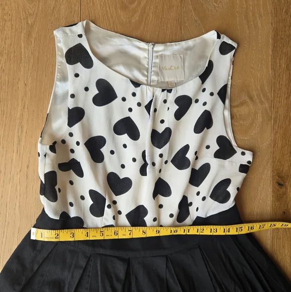 ModCloth Sweetheart Black and White Dress Size L - Picture 10 of 14
